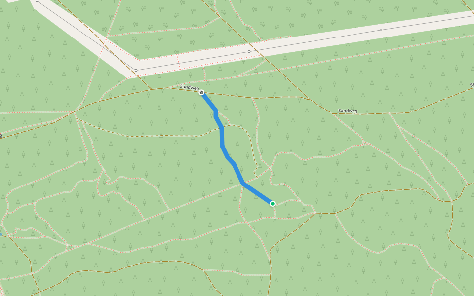 Flowline walking route map in Zerzabelshofer Forst