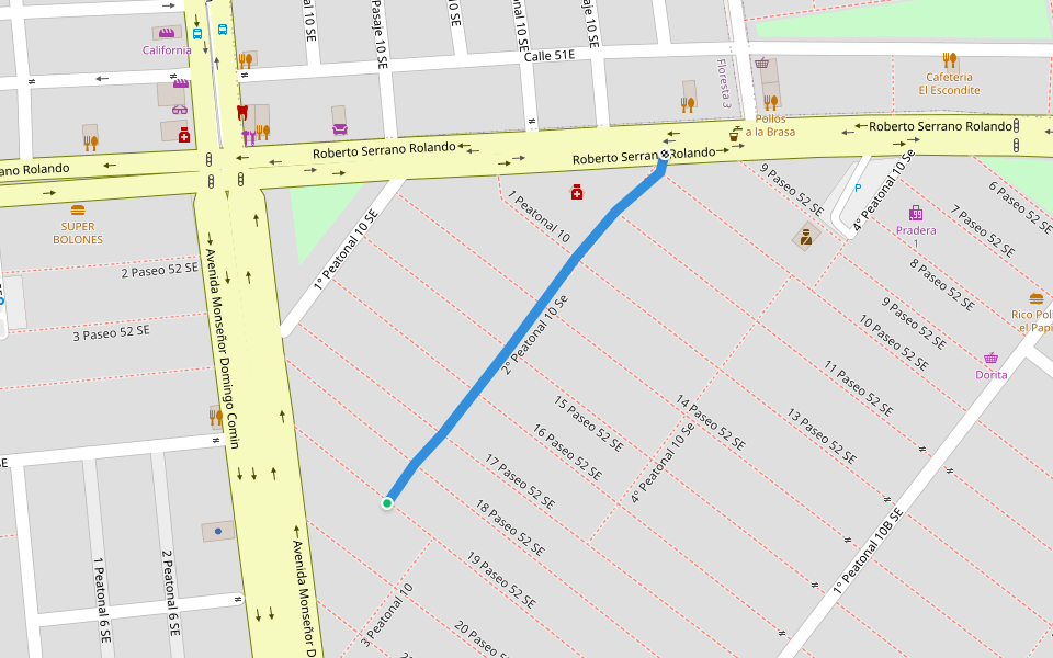2° Pt 10 Se walking route map in Floresta