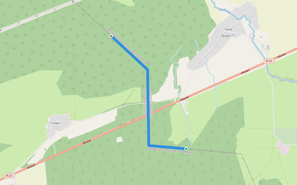 гр. района walking route map in Luzha