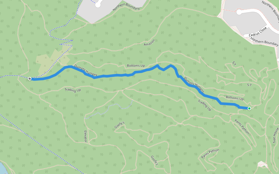 Dumpty Humpty walking route map in Valentine