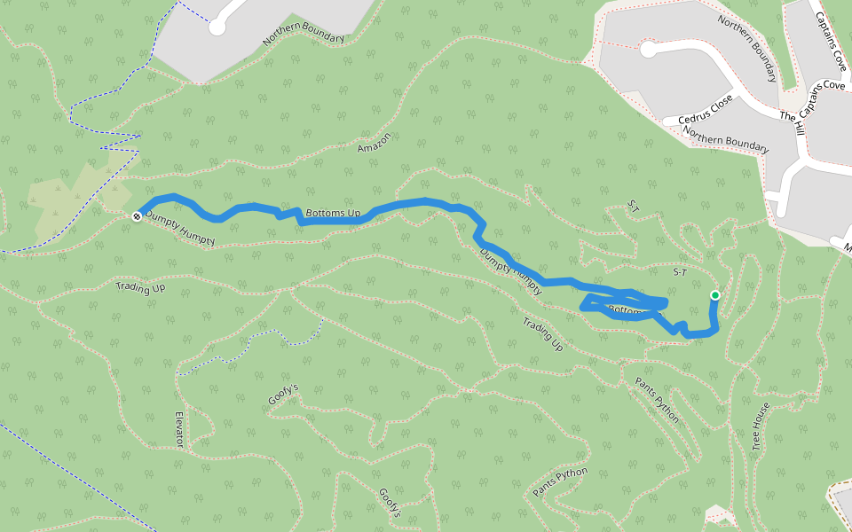 Bottoms Up walking route map in Valentine