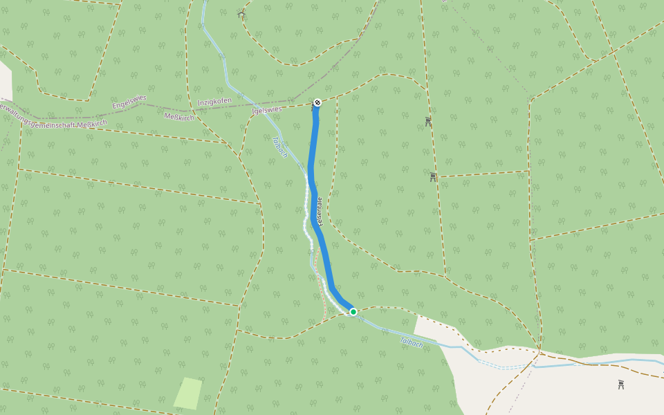 Felsentäle walking route map in Meßkirch