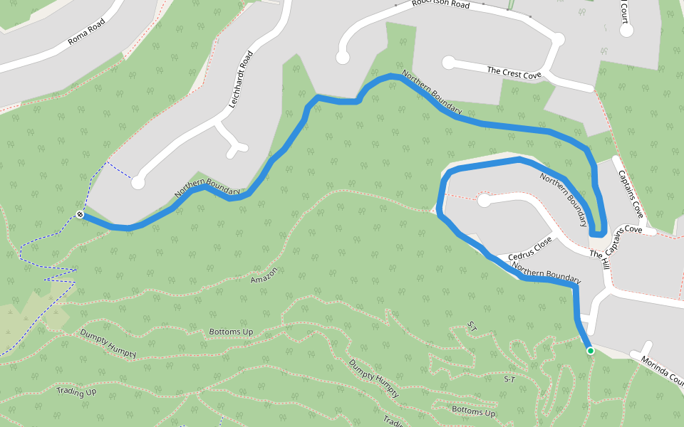 Northern Boundary walking route map in Valentine