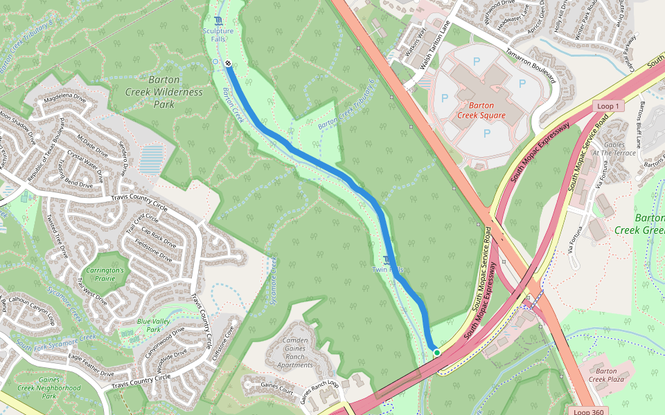 Barton Creek Greenbelt Mopac Trail Entrance