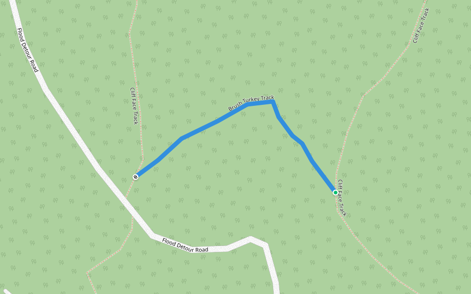 Brush Turkey Track walking route map in Dewitt
