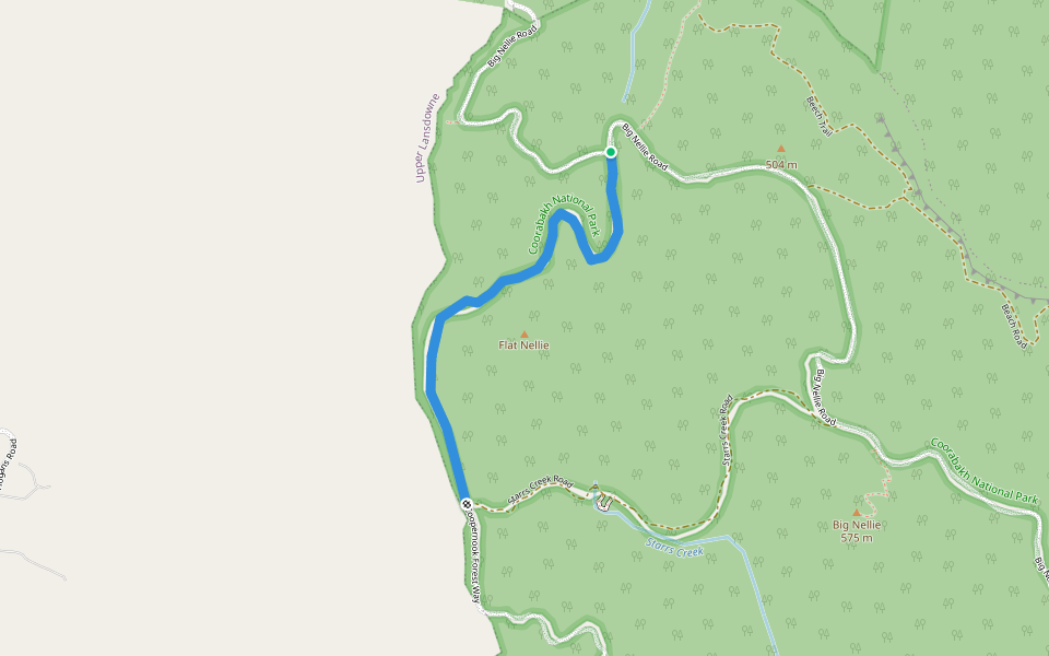 Nellies Flat Trail walking route map in Lansdowne Forest