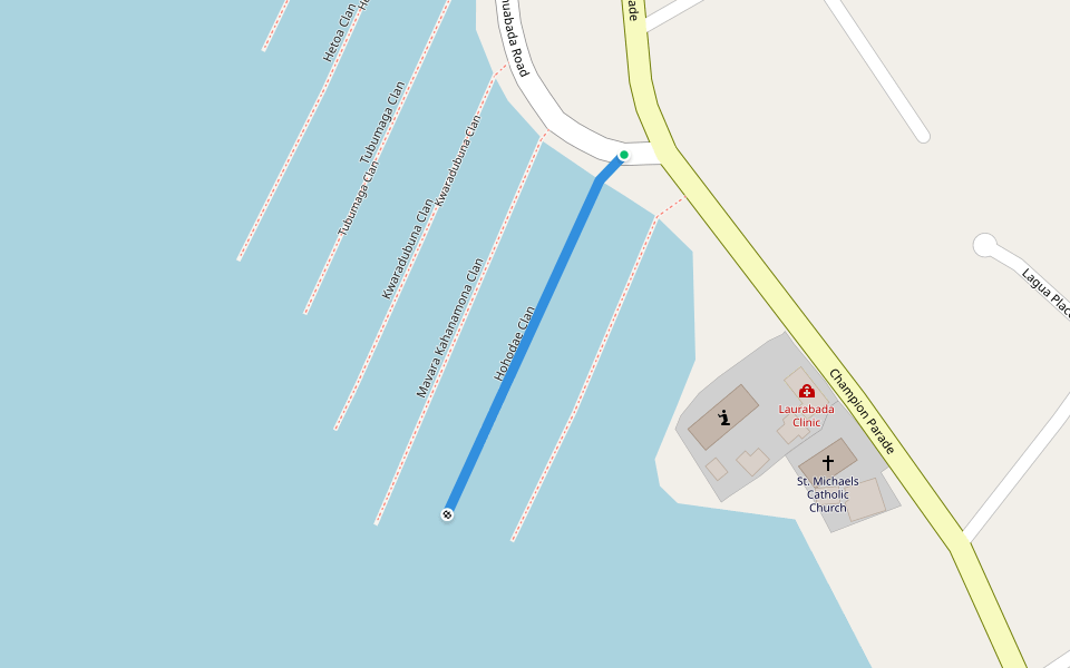 Hohodae Clan walking route map in Port Moresby