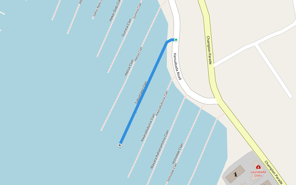 Tubumaga Clan walking route map in Port Moresby