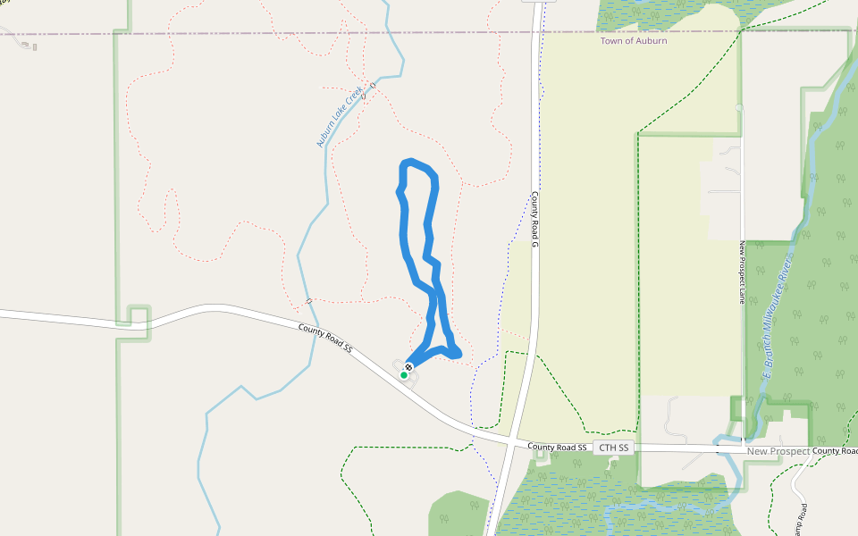 Zillmer Trail - Brown walking route map in Campbellsport