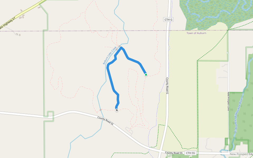 Zillmer Trail - Green walking route map in Campbellsport