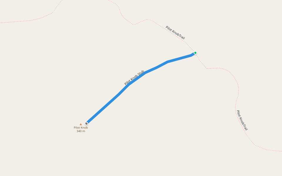 Pilot Knob Stub walking route map in Kentfield