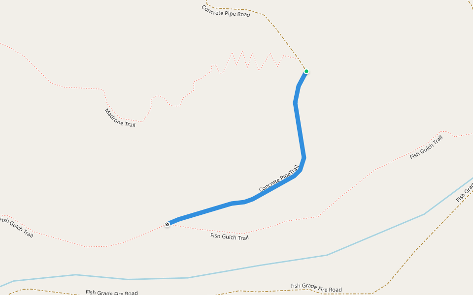 Concrete PipeTrail walking route map in Kentfield