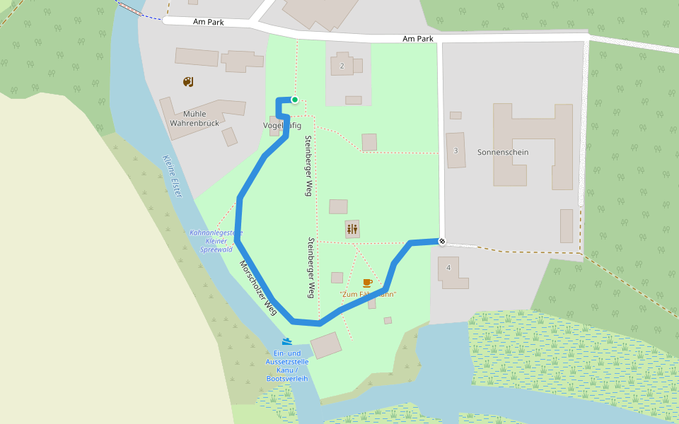 Morscholzer Weg walking route map in Uebigau-Wahrenbrück