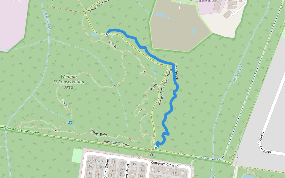 Pool Shark walking route map in Thornlands
