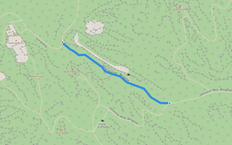 Hintergründel walking route map in Bad Schandau