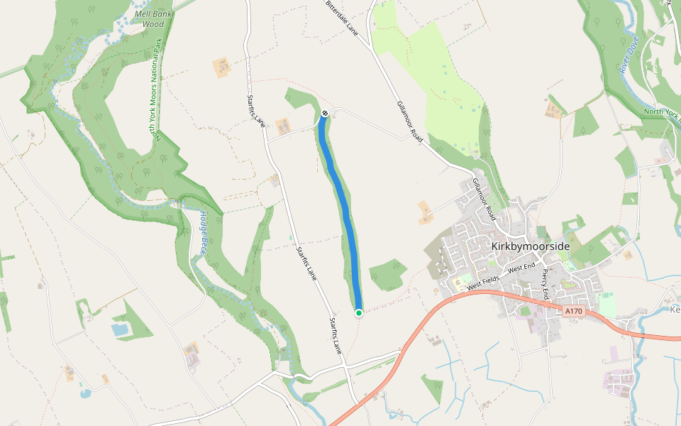 Robin Hood's Howl walking route map in Kirkbymoorside