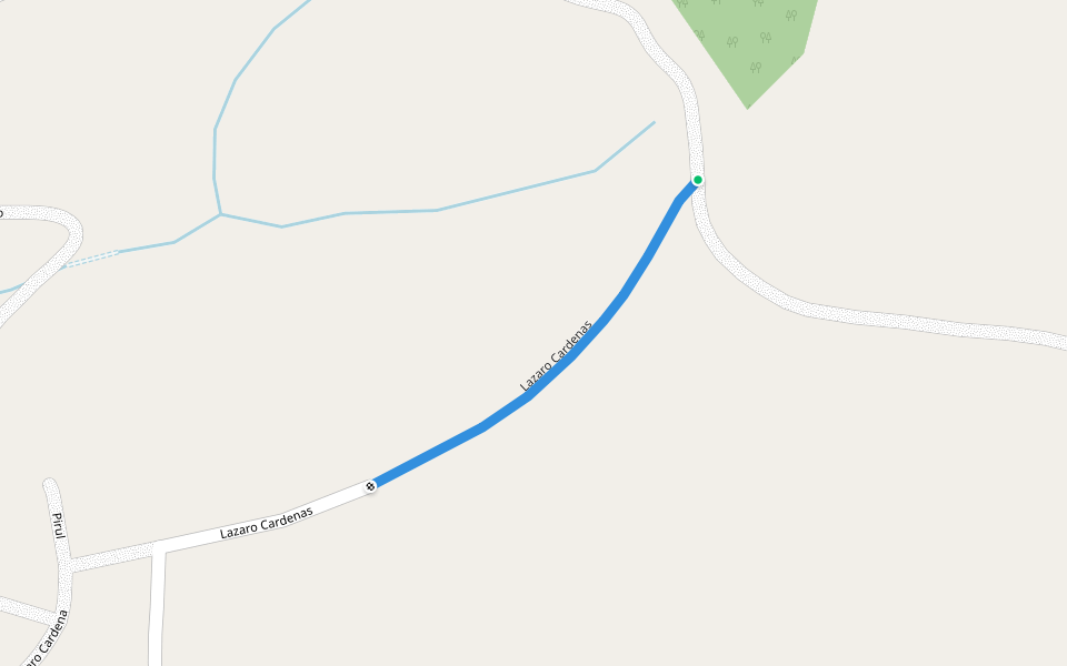 Lazaro Cardenas walking route map in La Concepción Xochicuautla