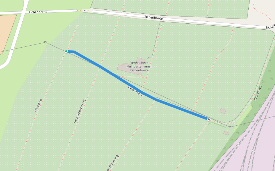 Querweg III walking route map in Dessau-Roßlau