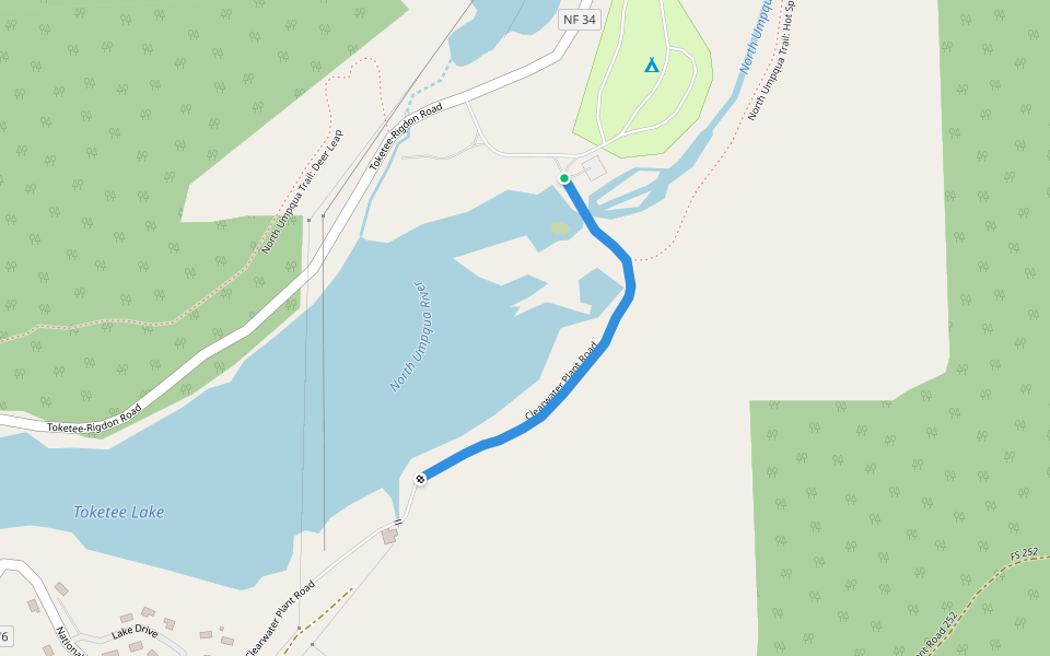 Clearwater Plant Road walking route map in Clearwater