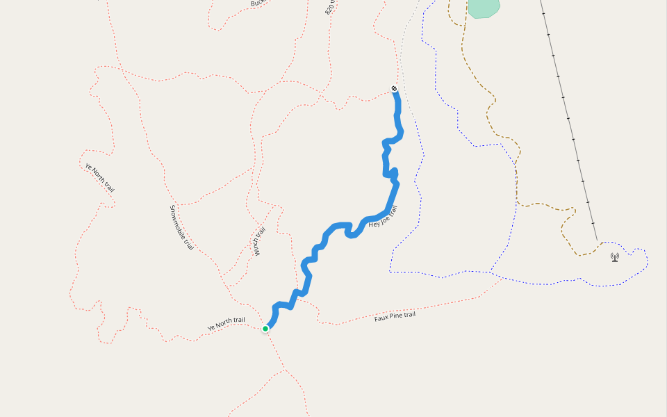 Hey Joe trail walking route map in Northfield