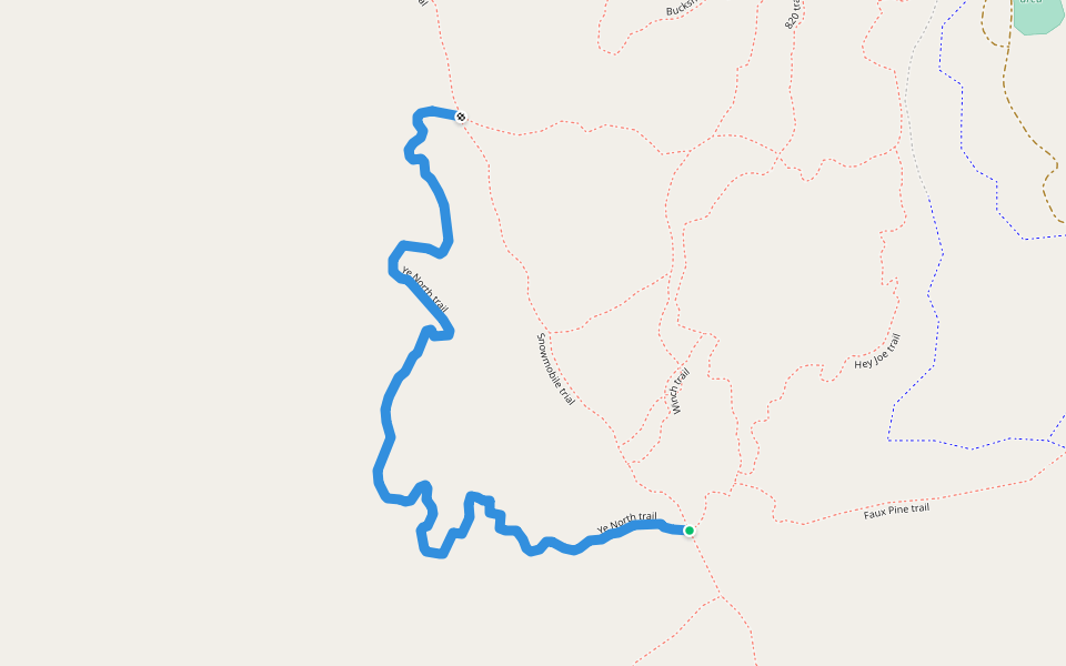 Ye North trail walking route map in Northfield