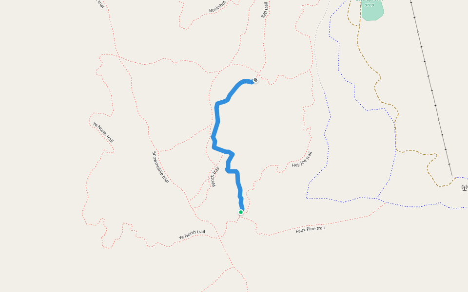 Stumpline trail walking route map in Northfield