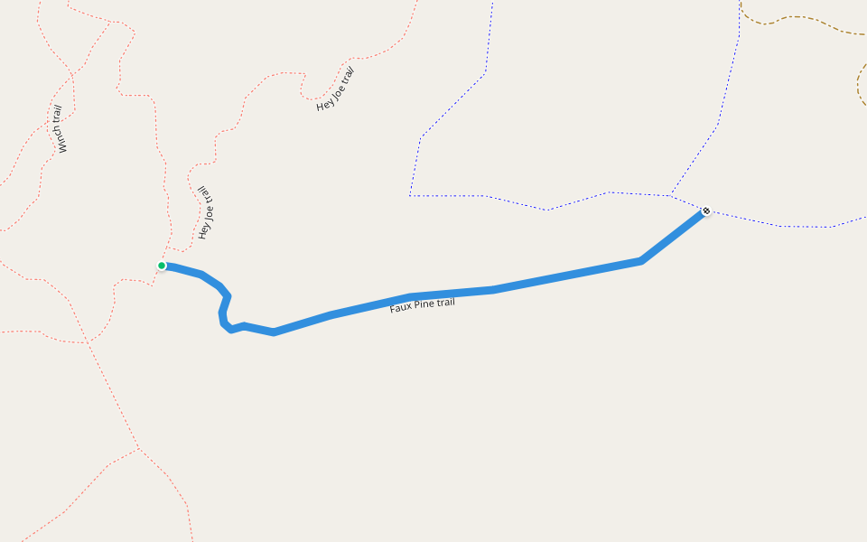 Faux Pine trail walking route map in Northfield