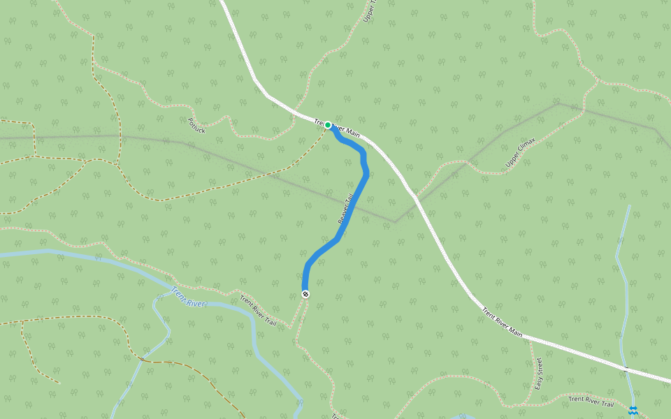 Beaver Tail walking route map in Courtenay