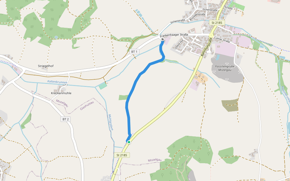 Dr.-Beckstein-Weg walking route map in Mistelgau