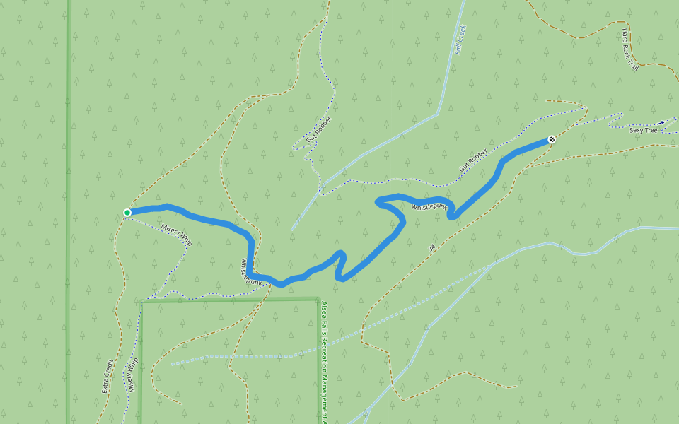 Whistlepunk walking route map in Alsea