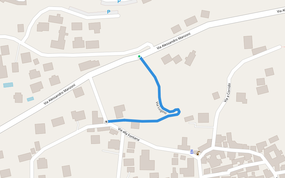 Via Lugino walking route map in Porlezza