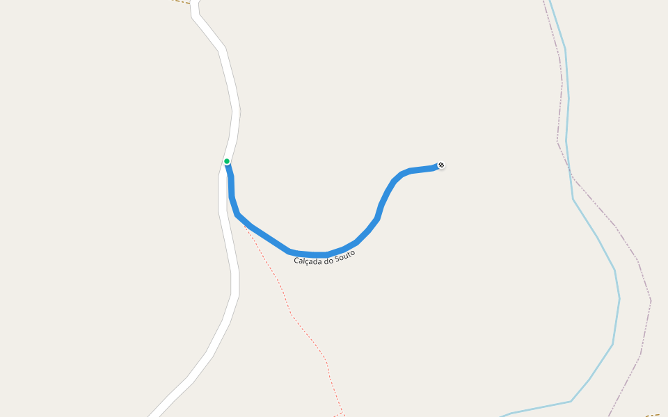 Calçada do Souto walking route map in Carvalheira (Celorico de Basto)