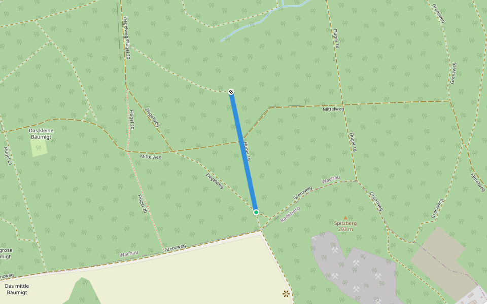 Flügel 19 walking route map in Wachau