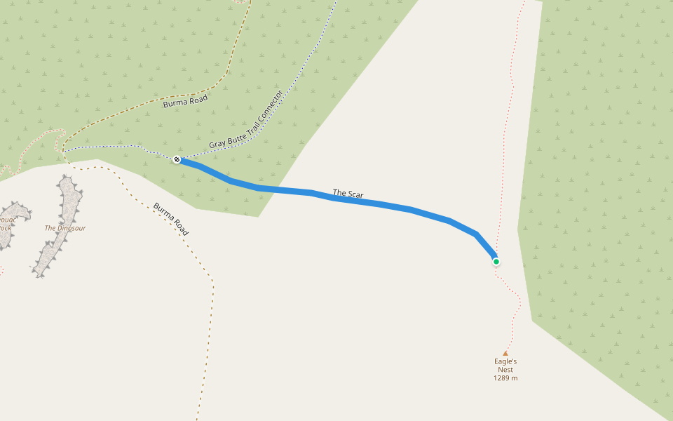 The Scar walking route map in Terrebonne