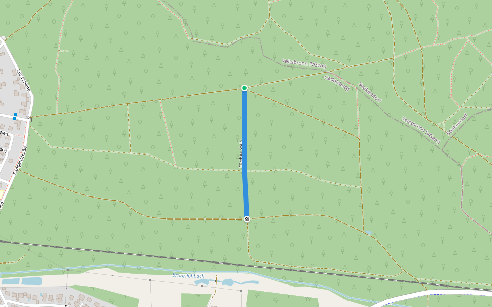 Fürther Steig walking route map in Cadolzburg