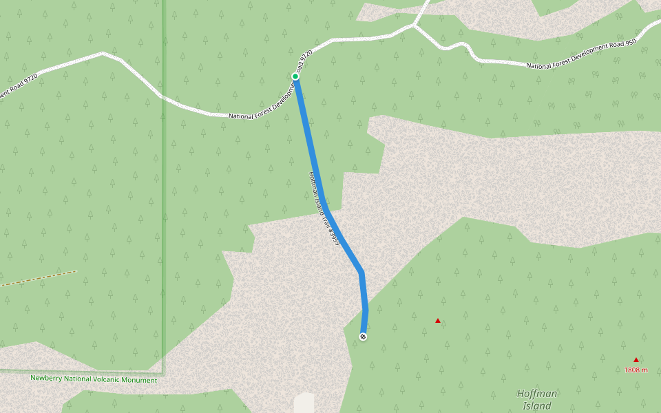 Hoffman Island Trail #3959 walking route map in La Pine