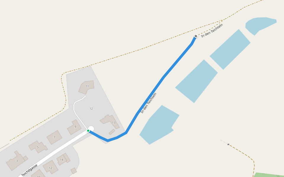 In den Teichteln walking route map in Unterrohrbach