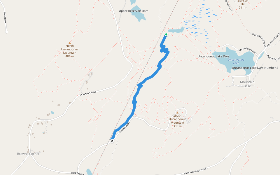 KenLaw Trail walking route map in Goffstown