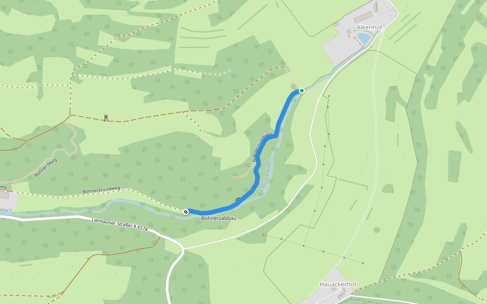 Bohnerzrundweg walking route map in Küssaberg