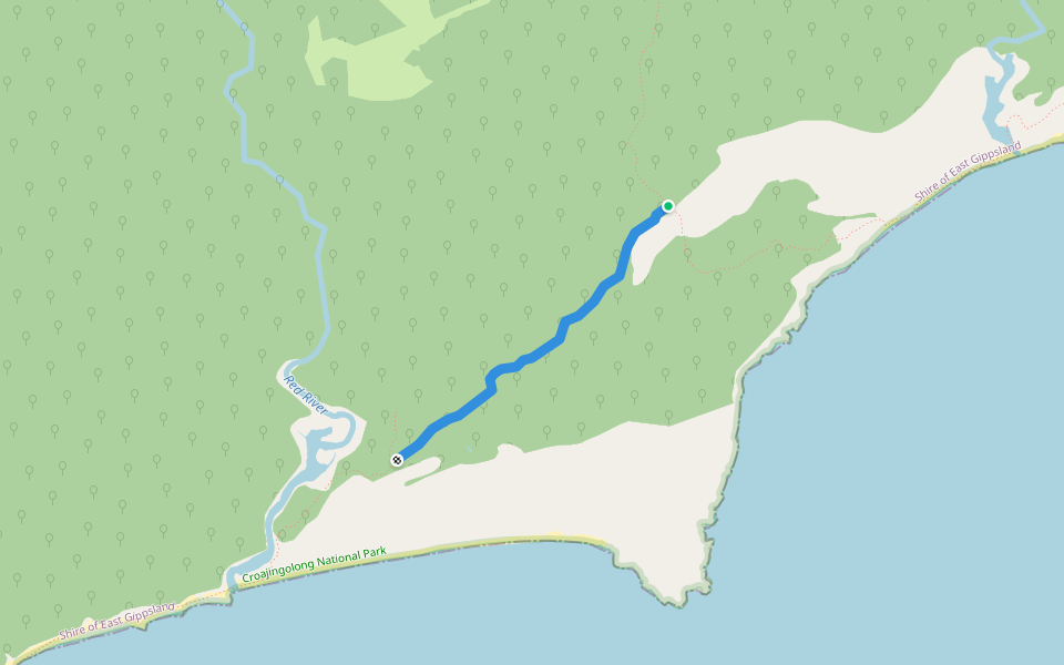 Sandpatch Link walking route map in Wingan River
