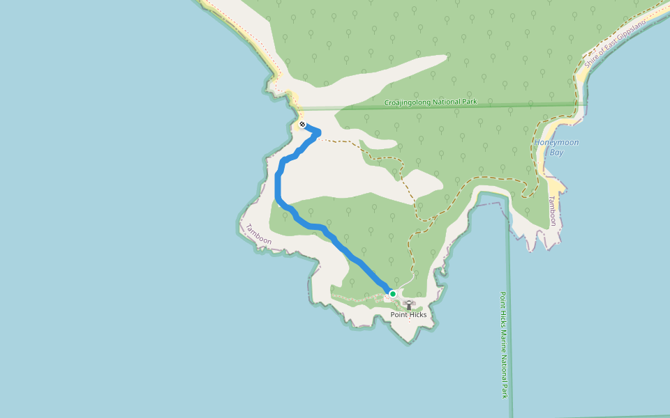 Sledge Track walking route map in Tamboon