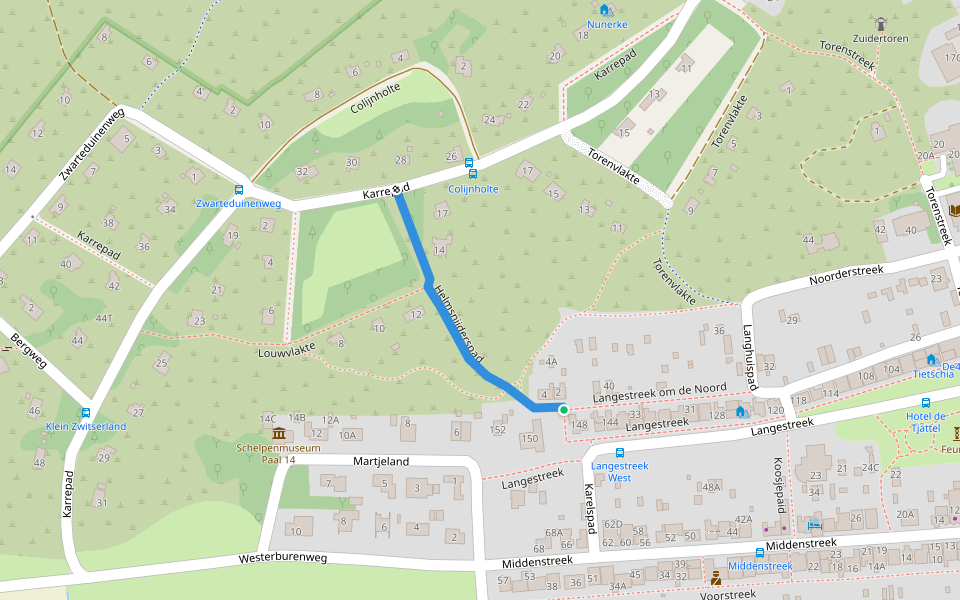 Helmsnijderspad walking route map in Schiermonnikoog