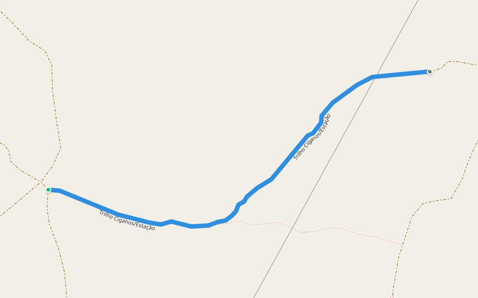 Trilho Ciganos/Estação walking route map in Santarém