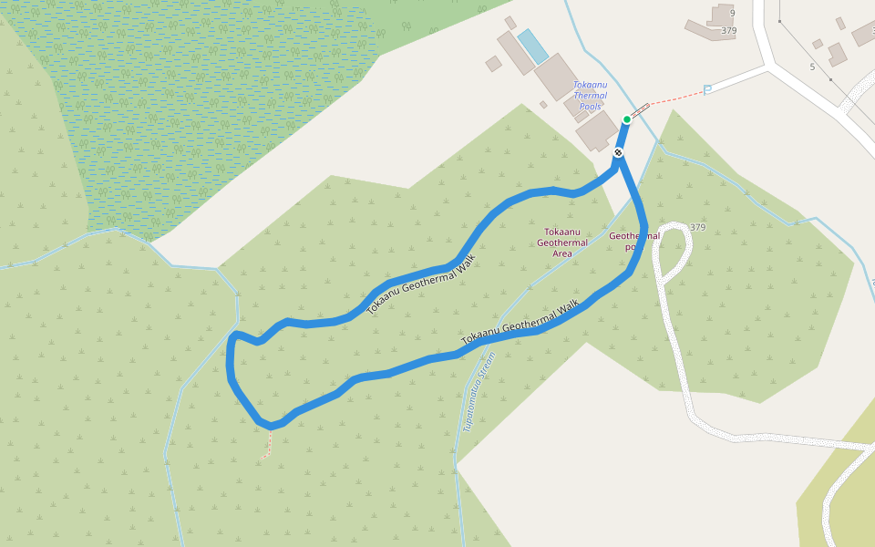 Tokaanu Geothermal Walk walking route map in Tokaanu