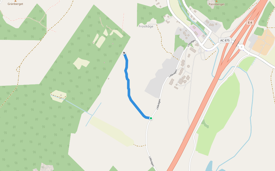 Solviksleden walking route map in Frostkåge