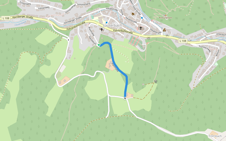 Breitmatte walking route map in Lauterbach