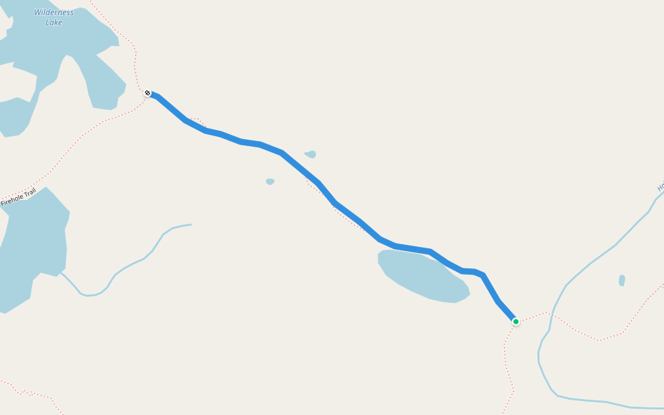 Isabelle Lake Trail walking route map in Boulder