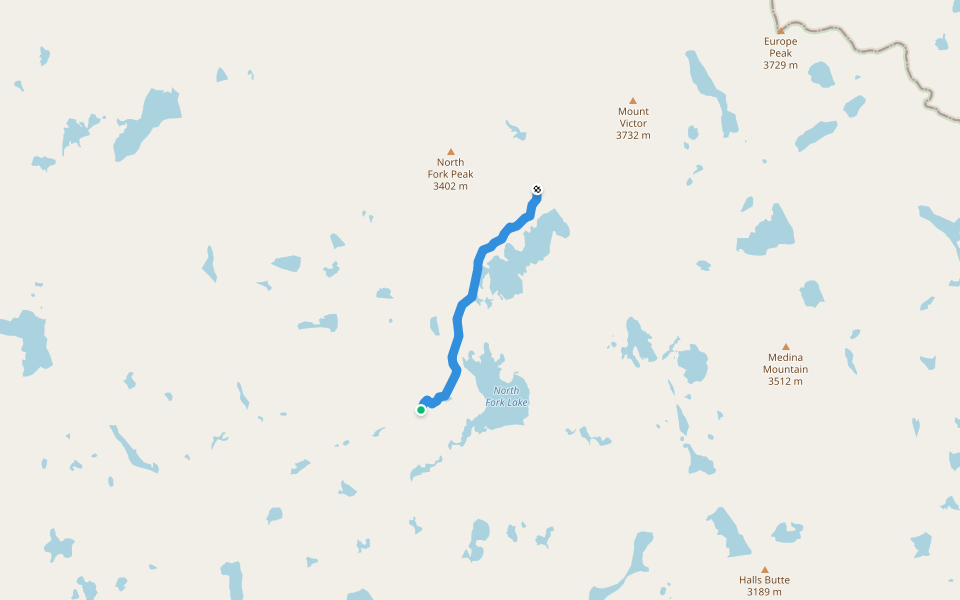 Victor Lake Trail walking route map in Boulder