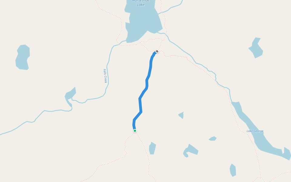 Horseshoe Lake Trail walking route map in Boulder