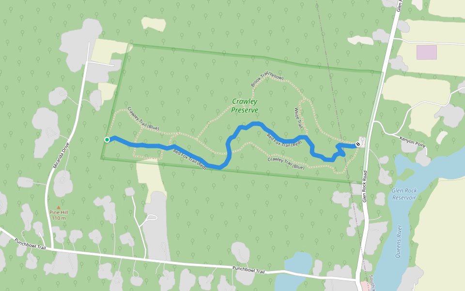 Red Fox Trail (Red) walking route map in Richmond